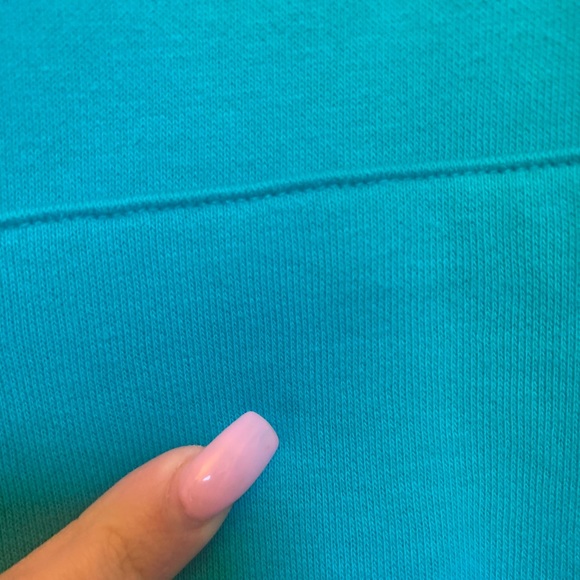 Teal NORTHFACE hoodie - Picture 3 of 4